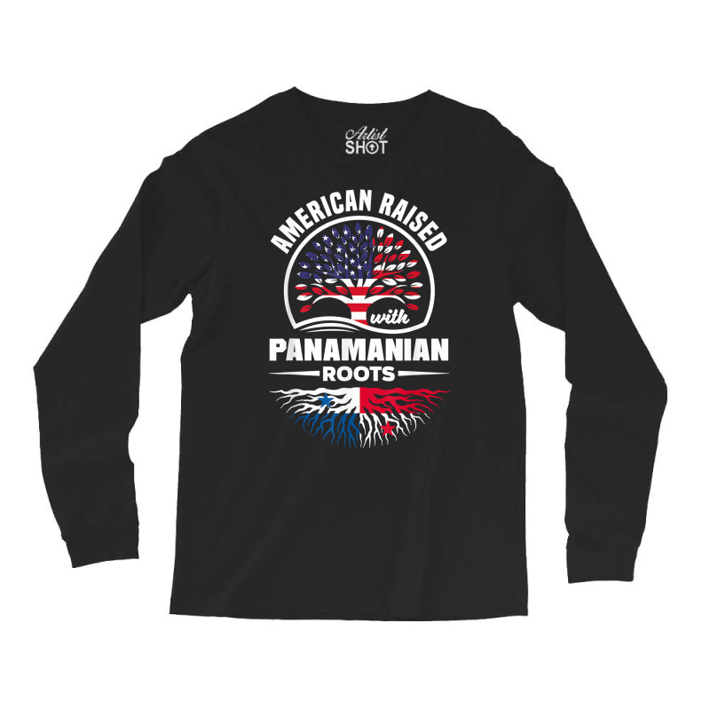 American Raised With Panamanian Roots Panama Panama Flag T Shirt Long Sleeve Shirts by cm-arts | Artistshot