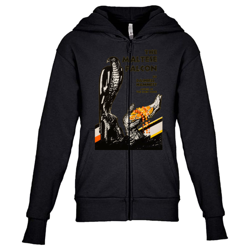 The Maltese Falcon Novel Cover Youth Zipper Hoodie by cm-arts | Artistshot