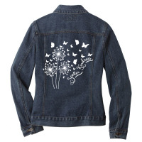 Dandelion Scatter Kindness & Be Kind Matching Family Gifts Pullover Ho Ladies Denim Jacket | Artistshot