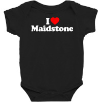 I Love Maidstone Heart Graphic   Funny T Shirt Baby Bodysuit | Artistshot