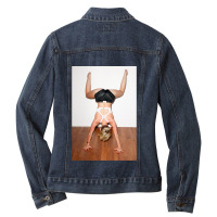 Twerking Miley Ladies Denim Jacket | Artistshot