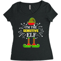 I'm The Sensitive Elf Family Matching Group Xmas Costume Tank Top Women's Triblend Scoop T-shirt | Artistshot