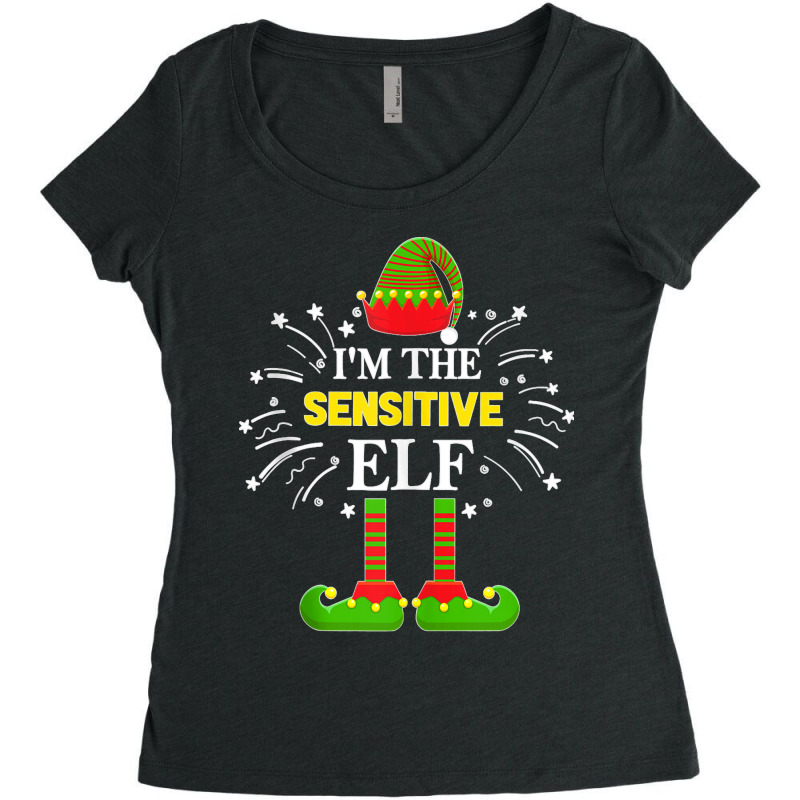 I'm The Sensitive Elf Family Matching Group Xmas Costume Tank Top Women's Triblend Scoop T-shirt by RogerKyleFox | Artistshot