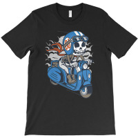 Skull Scooter, Skull, Scooter, Scooter Racing, Funny, Helmet, Motorcyc T-shirt | Artistshot