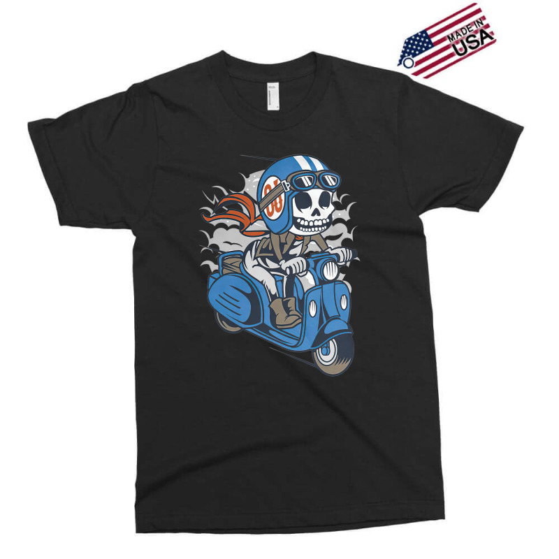 Skull Scooter, Skull, Scooter, Scooter Racing, Funny, Helmet, Motorcyc Exclusive T-shirt | Artistshot