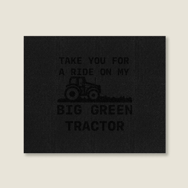 Big Green Tractor Landscape Canvas Print | Artistshot