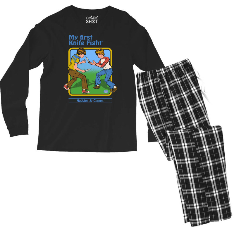 My First Knife Fight, My First Knife Fight Art, My First Knife Fight V Men's Long Sleeve Pajama Set by SHOPTERR | Artistshot