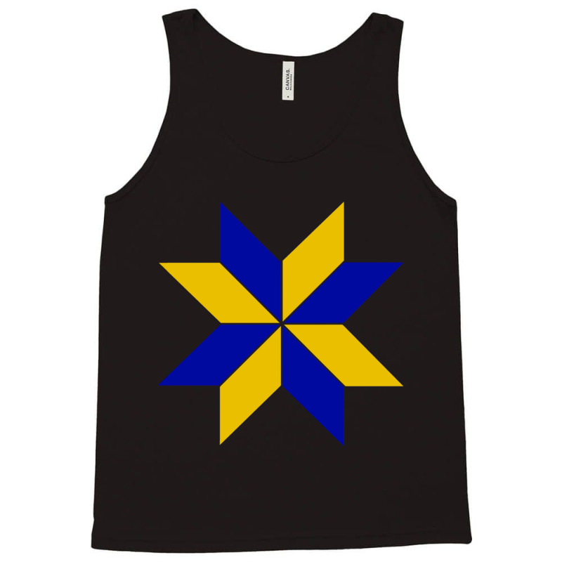 Blue And Gold Quilt Star Tank Top | Artistshot