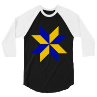 Blue And Gold Quilt Star 3/4 Sleeve Shirt | Artistshot