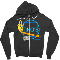 Anchorman Tino's Presenting Ron Burgundy On Jazz Flute Neon Zipper Hoodie | Artistshot