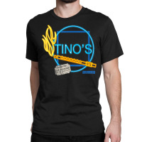 Anchorman Tino's Presenting Ron Burgundy On Jazz Flute Neon Classic T-shirt | Artistshot