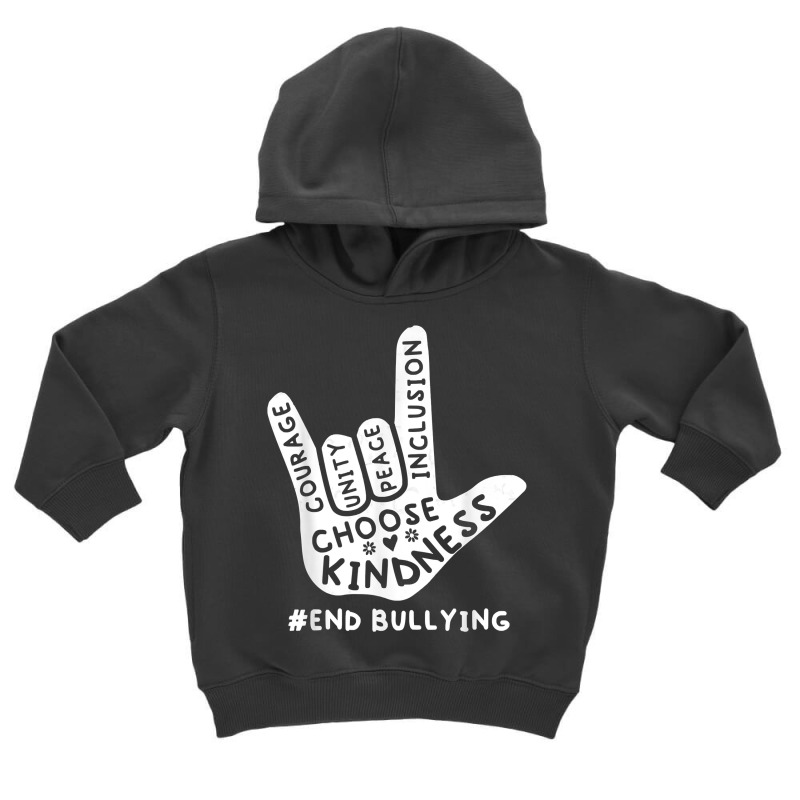 Love Sign Language Unity Day Orange Kids 2022 Anti Bullying T Shirt Toddler Hoodie by alyshasur9x | Artistshot