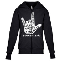 Love Sign Language Unity Day Orange Kids 2022 Anti Bullying T Shirt Youth Zipper Hoodie | Artistshot