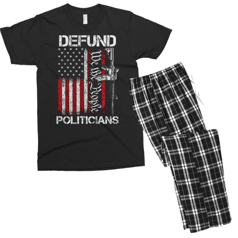 Defund Politicians, Defund Politicians Art, Defund Politicians Vintage Men's T-shirt Pajama Set | Artistshot