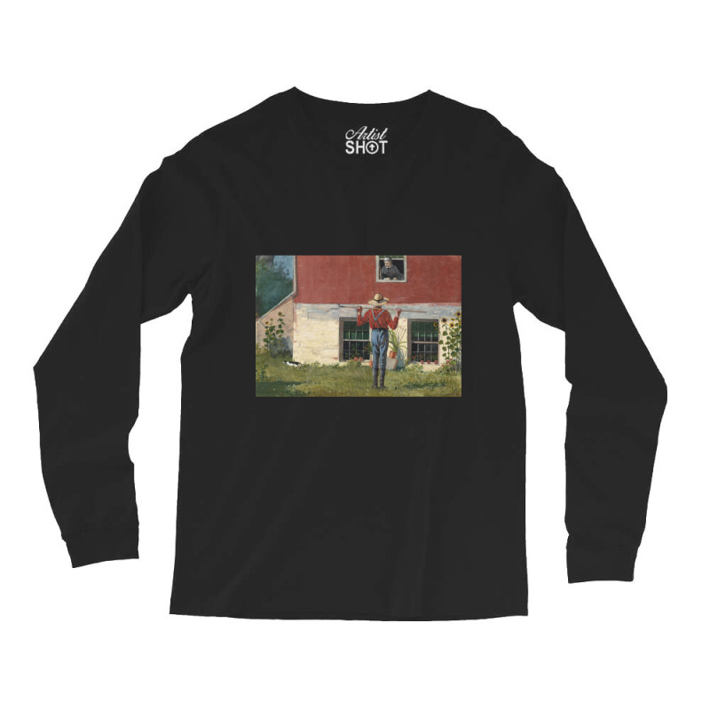 In The Garden (rustic Courtship) By Winslow Homer Long Sleeve Shirts by atereabag | Artistshot