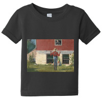 In The Garden (rustic Courtship) By Winslow Homer Baby Tee | Artistshot