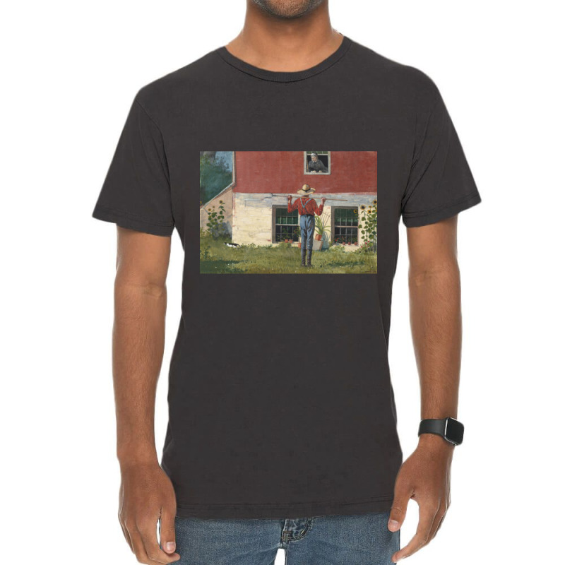 In The Garden (rustic Courtship) By Winslow Homer Vintage T-Shirt by atereabag | Artistshot