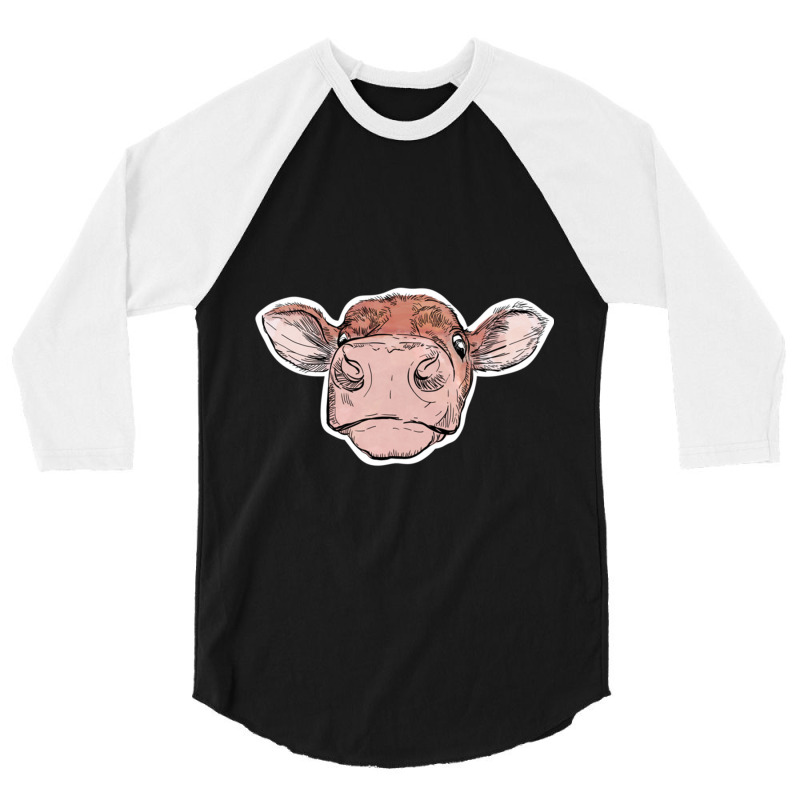 Cow Head 3/4 Sleeve Shirt | Artistshot