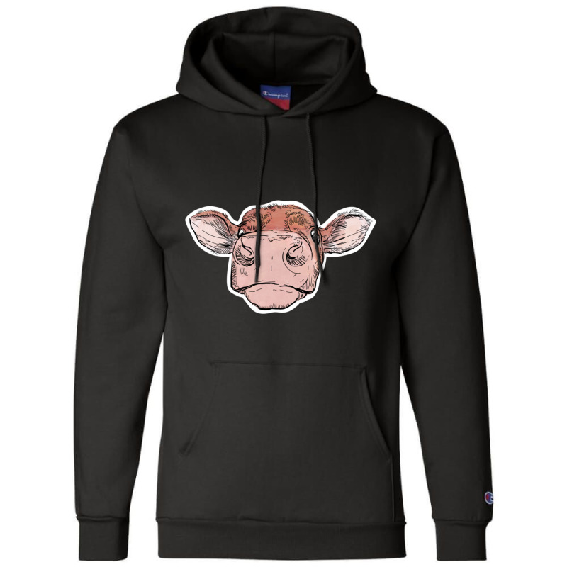 Cow Head Champion Hoodie | Artistshot