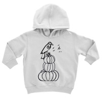 Minimalist Drawing Halloween Crow Pumpkins Fall Orange Art T Shirt Toddler Hoodie | Artistshot