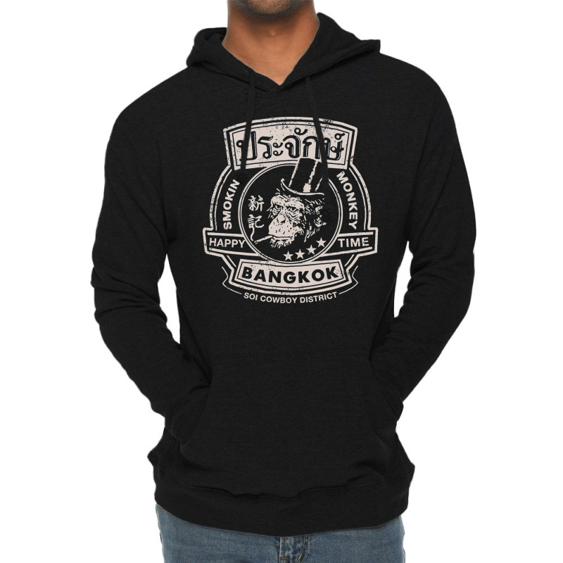 Smoking Monkey, Bar, Beer, Drinking, Famous, Pub, Bangkok Thailand, Th Lightweight Hoodie | Artistshot