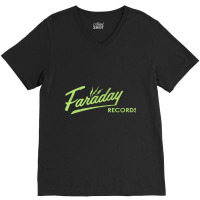 Faraday Records, Faraday Records Painting, Faraday Records Vintage, Fa V-neck Tee | Artistshot