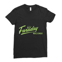 Faraday Records, Faraday Records Painting, Faraday Records Vintage, Fa Ladies Fitted T-shirt | Artistshot