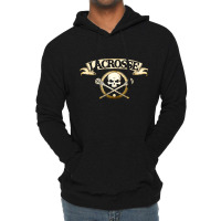 Lacrosse Skull And Crossbones, Lacrosse Skull And Crossbones Art, Lacr Lightweight Hoodie | Artistshot