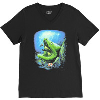 Amphibious Outfitters Frog, Amphibious Outfitters, Frog, Scuba Diving, V-neck Tee | Artistshot