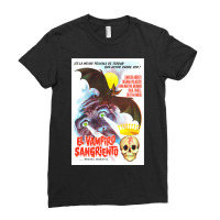 Vintage 1962 Horror Movie Poster El Vampiro Sangriento Ladies Fitted T-shirt | Artistshot