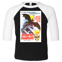 Vintage 1962 Horror Movie Poster El Vampiro Sangriento Toddler 3/4 Sleeve Tee | Artistshot