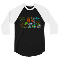 Eco Energy, Save The Planet, Global Warming, Eco Energy Art, Eco Energ 3/4 Sleeve Shirt | Artistshot