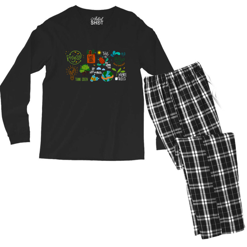 Eco Energy, Save The Planet, Global Warming, Eco Energy Art, Eco Energ Men's Long Sleeve Pajama Set | Artistshot