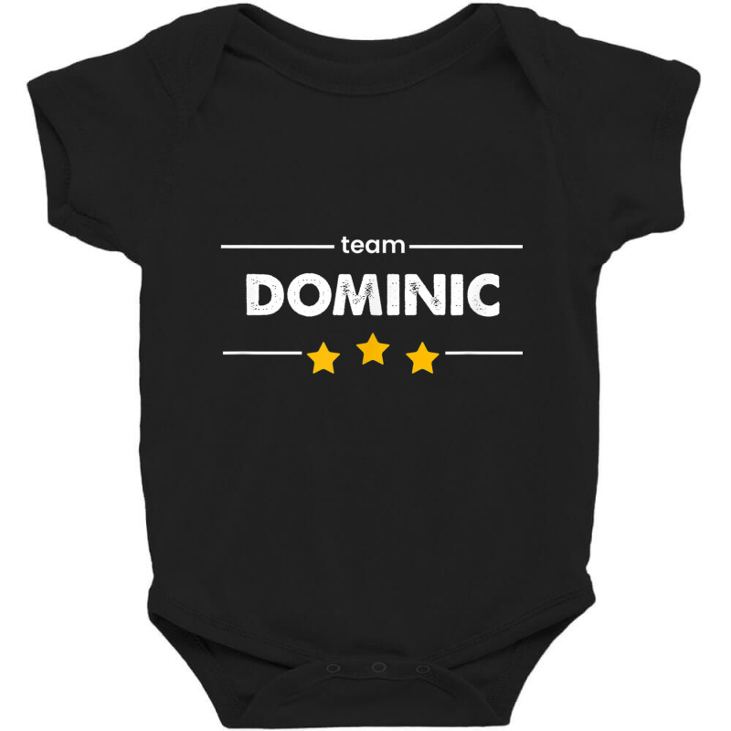 Family Name Surname Or First Name  Team Dominic T Shirt Baby Bodysuit by cm-arts | Artistshot