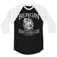 Bergin Hunt And Fish Club, Distressed, Bergin Hunt, Fish Club, Childis 3/4 Sleeve Shirt | Artistshot