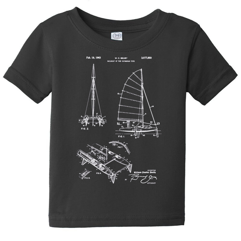 Catamaran Sailboat Patent Print, Catamaran Sailboat Patent, Catamaran, Baby Tee by SHOPUYTY | Artistshot