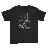 Catamaran Sailboat Patent Print, Catamaran Sailboat Patent, Catamaran, Youth Tee | Artistshot