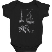 Catamaran Sailboat Patent Print, Catamaran Sailboat Patent, Catamaran, Baby Bodysuit | Artistshot