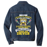 Im A School Bus Driver School Bus Driver Men Women Kids Gift Men Denim Jacket | Artistshot