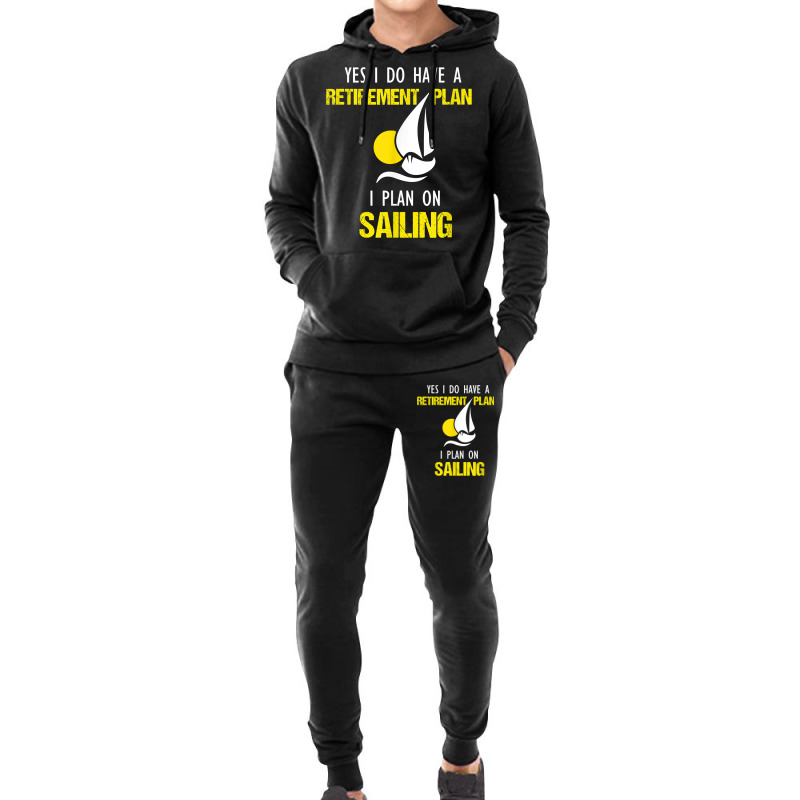 Sailing Is My Retirement Plan Vintage Sailboat Yacht T Shirt Hoodie & Jogger Set | Artistshot