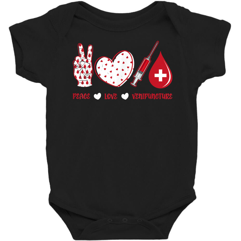 Phlebotomy Peace Love Syringe Venipuncture Phlebotomist T Shirt Baby Bodysuit | Artistshot