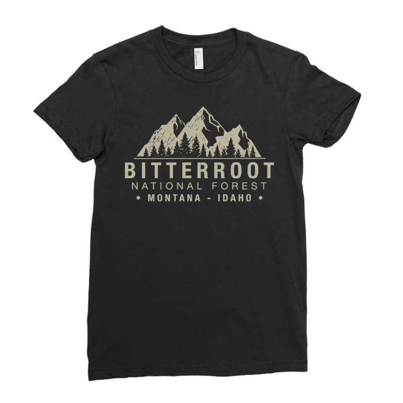 Bitterroot National Forest Montana Idaho Pullover Ladies Fitted T-Shirt by badieu97 | Artistshot