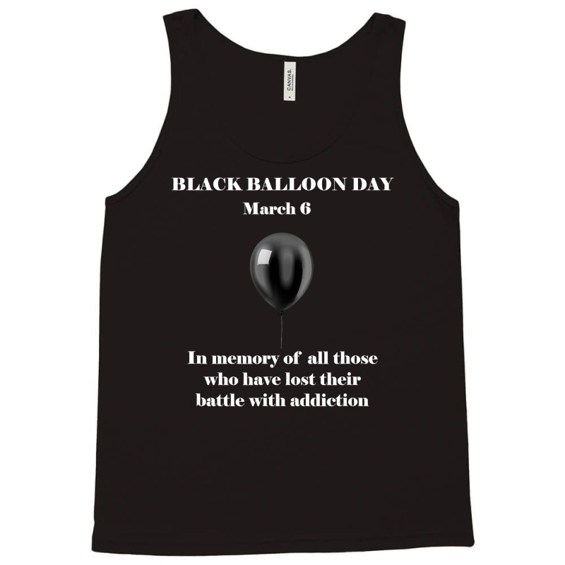 Black Balloon Day Overdose Awareness Addition T Tank Top | Artistshot