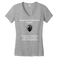 Black Balloon Day Overdose Awareness Addition T Women's V-neck T-shirt | Artistshot