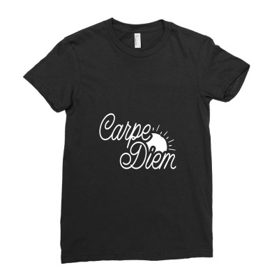 Carpe Diem Ladies Fitted T-shirt Designed By Sepedakaca