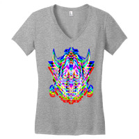 Samurai Mask Anime Demon Bushido Warrior Aesthetic Japanese T Shirt Women's V-neck T-shirt | Artistshot