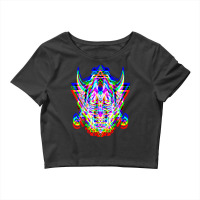 Samurai Mask Anime Demon Bushido Warrior Aesthetic Japanese T Shirt Crop Top | Artistshot