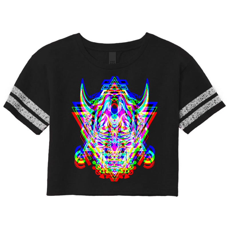 Samurai Mask Anime Demon Bushido Warrior Aesthetic Japanese T Shirt Scorecard Crop Tee by cm-arts | Artistshot