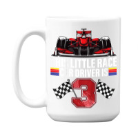 Kids 3 Year Old Race Car Birthday Formula 3rd Racing Party Gift 15 Oz Coffee Mug | Artistshot