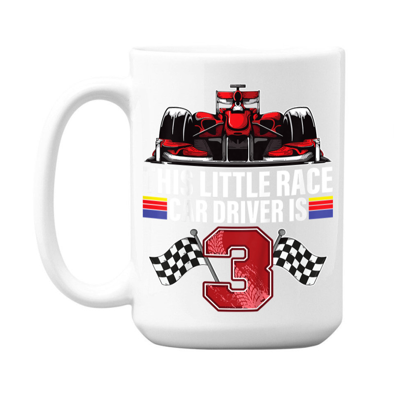 Kids 3 Year Old Race Car Birthday Formula 3rd Racing Party Gift 15 Oz Coffee Mug | Artistshot